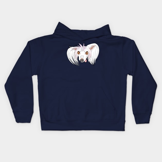 Chinese Crested Kids Hoodie by ApolloOfTheStars